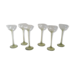 6 verres  liqueur sur pied ouraline