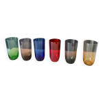 6 verres multicolor