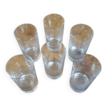 6 verres orangeade cristal