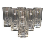 6 verres a orangeade eau vintage publicitaires la roche aux f�es