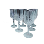6 verres  pied en cristal