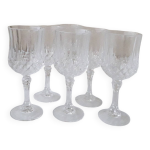 6 verres  pied cristal