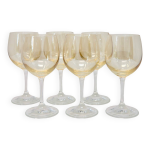6 verres  pieds jaunes iriss