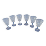 6 verres  pied vintage luminarc