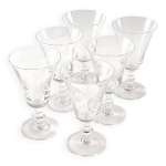 6 verres tulipe taill�s 1940