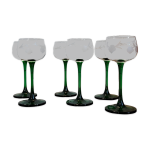 6 verres  vin alsace dcor art dco verre poli