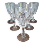 6 verres  vin blanc en cristal d arques pompadour