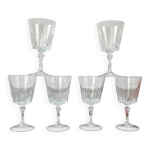 6 verres � vin blanc cristal d'arques mod�le versailles