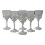 6 verres à vin blanc / liqueur pétales. 6 verres à vin blanc / liqueur pétales.