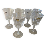 6 verres  vin cristal d arques