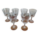 6 verres  vin cristal d arques versailles