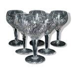 6 verres à vin en cristal baccarat modèle 9157, année 1907 6 verres à vin en cristal baccarat modèle 9157, année 1907