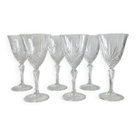 6 verres � vin  masquerade  cristal d'arques vintage