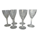 6 verres  vin rouge en cristal de saint louis