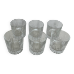 6 verres  whisky en cristal