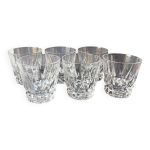 6 verres  whisky tumbler crystal st louis guernesey.