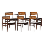 6x chaises de salle  manger par erik wrts annes 50 en palissandre