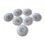 7 assiettes creuses faencerie de gien modle  pompadour