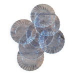 7 assiettes  dessert en verre ptale annes 60 70