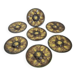 7 assiettes  huitres, vintage vallauris marius giuge.