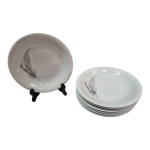 7 assiettes  soupe, porcelaine de sologne