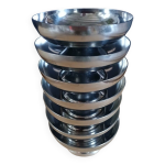 7 coupes  glace anciennes en inox