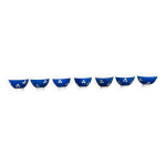 7 mini bol  caf decor motif petits pois bleus