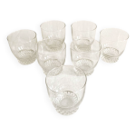 7 verres  eau en cristal, annes 1950