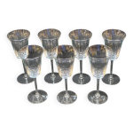 7 verres à porto ou vin blanc en cristal baccarat ou saint louis 7 verres à porto ou vin blanc en cristal baccarat ou saint louis