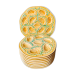8 assiettes et 1 plat  hutres orfinox