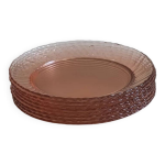 8 assiettes  dessert rosaline