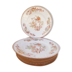 8 assiettes plates sarreguemines dcor minton