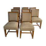 8 chaises néoclassiques des années 40 en merisier 8 chaises néoclassiques des années 40 en merisier