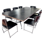 8 chaises table  manger luxe, type sm08 - cees braakman par pastoe - anne 50