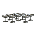 8 coupelles  dessert en inox
