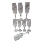 8 flutes a champagne en cristal de bohme