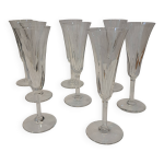 8 flutes � champagne cristallerie de saint louis mod�le cerdagne
