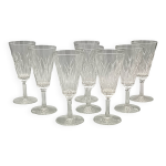 8 fltes champagne verre transparent vintage vmc reims france