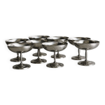 8 grandes coupelles sur pied en inox letang remy