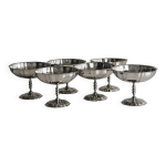 8 tr�s grandes coupelles sur pied inox style letang remy