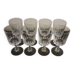 8 verres  eau en cristal