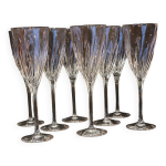 8 verres  pied en cristal d'arques modle elixir