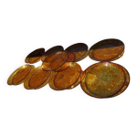 9 assiettes arcoroc sierra ambre