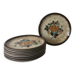 9 assiettes plates boch belgium corfou