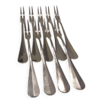 9 fourchettes � escargots en m�tal argent� orf�vre j brille