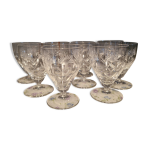 9 verres à porto anciens en cristal taillé villeroy et boch 9 verres à porto anciens en cristal taillé villeroy et boch