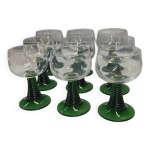9 verres a vin d'alsace des annes 70