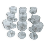 9 verres  vin blanc type anjou