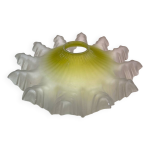 Abat jour ancien pate de verre opaque et jaune