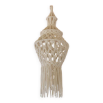 Abat - jour artisanal en corde blanche Abat - jour artisanal en corde blanche